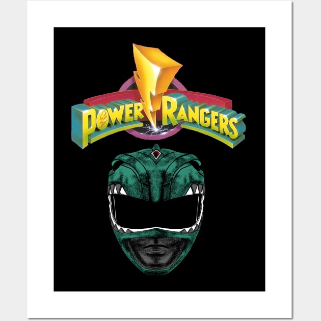 power ranger green head Wall Art by sunflow